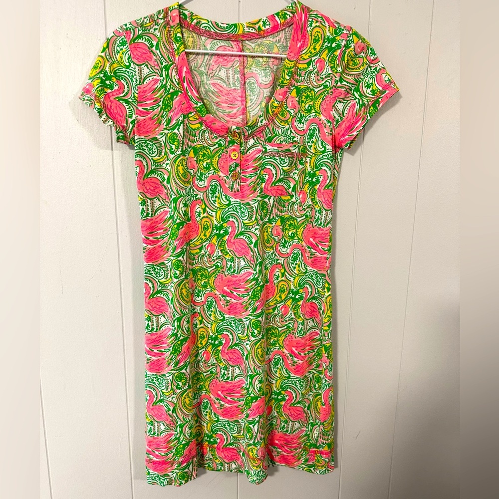 XS EUC Lilly Pulitzer 100% Pima Cotton Dress Britton Henley Dress or Top